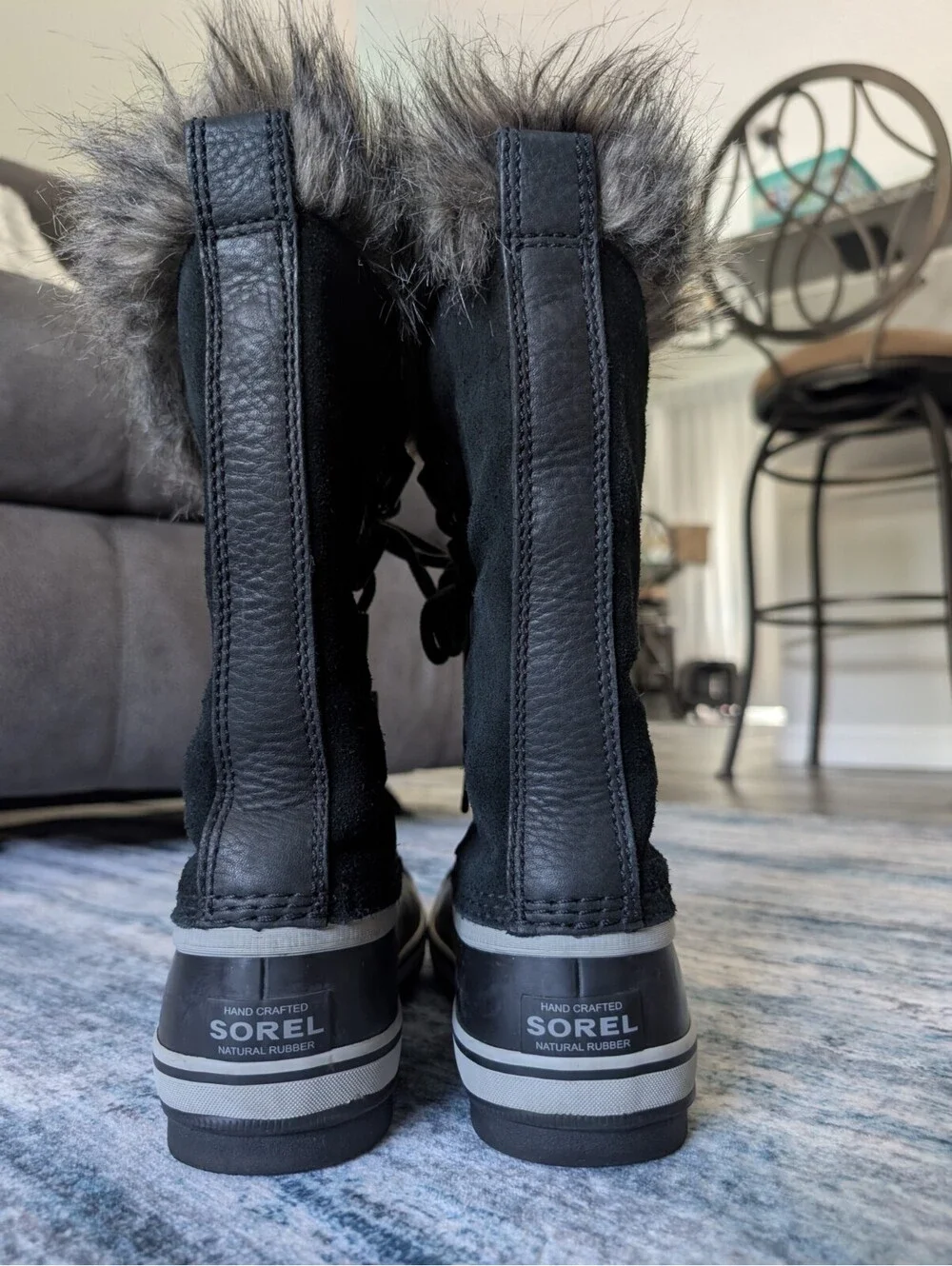 SOREL Joan Of Arctic Waterproof Boots Womens Size 7 Snow Rain Winter Faux Fur
